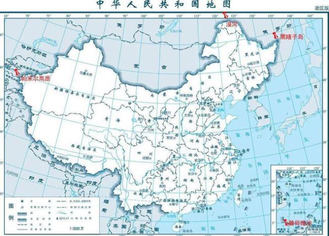 中国地图上北下南分界线