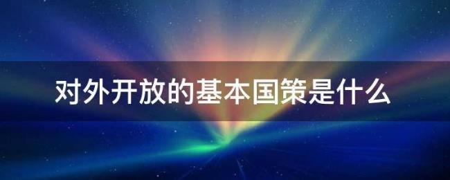 简述对外开放的基本原则