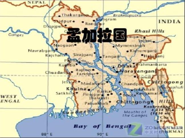 孟加拉国地形地貌