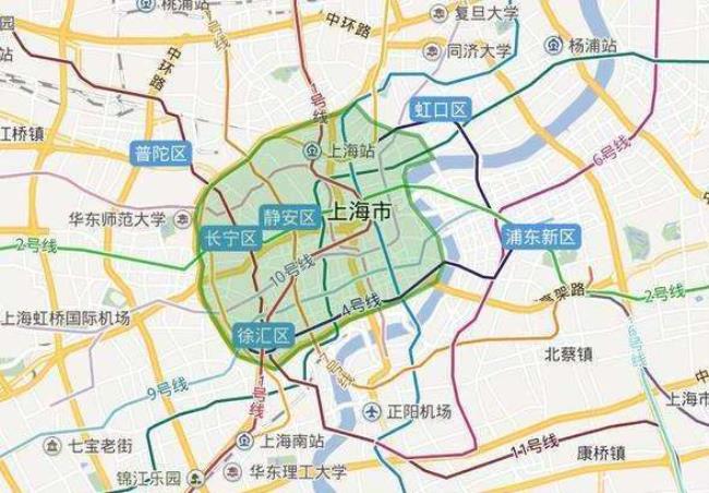 上海内环的范围