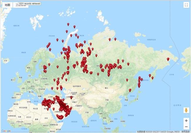 俄罗斯天然气储备分布地图