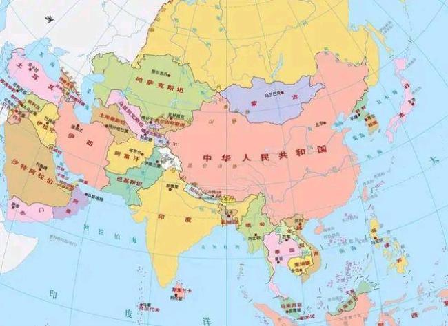 七大洲中与亚洲距离最远的