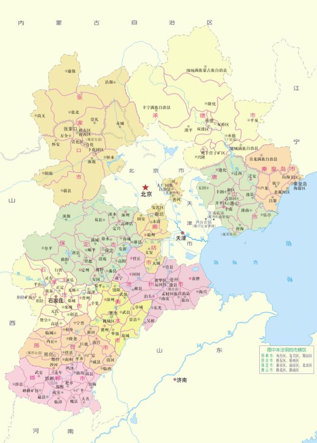 河北省地图行政区划