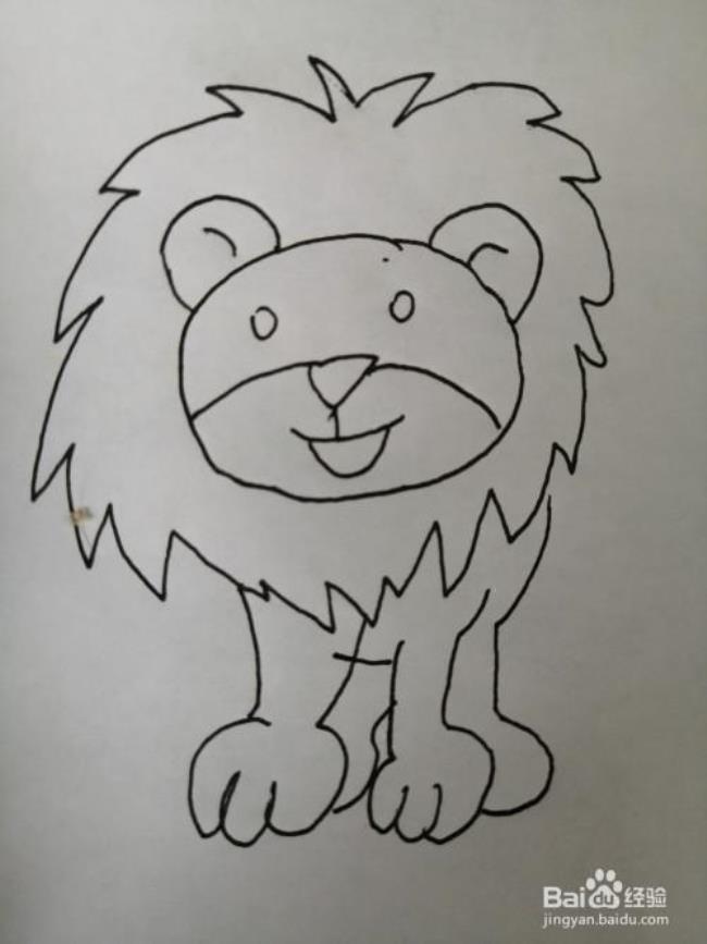 儿童简笔画之狮子的画法