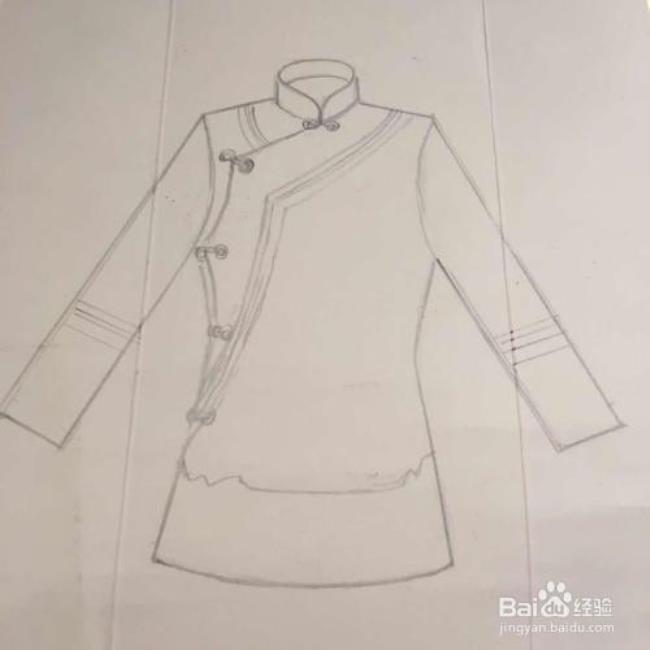 怎样画一件土家族衣服的简笔画