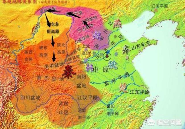 秦国与六国的地理位置