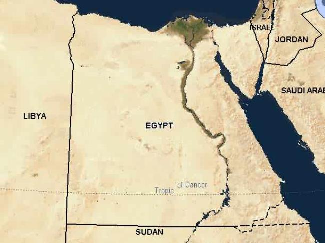 埃及地图上的圆圈是什么
