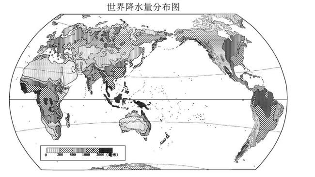 亚洲降水量分布图