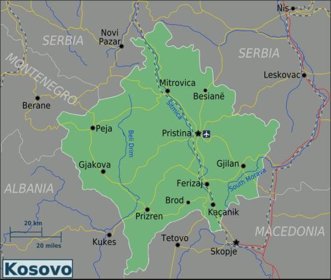 科索沃地图位置