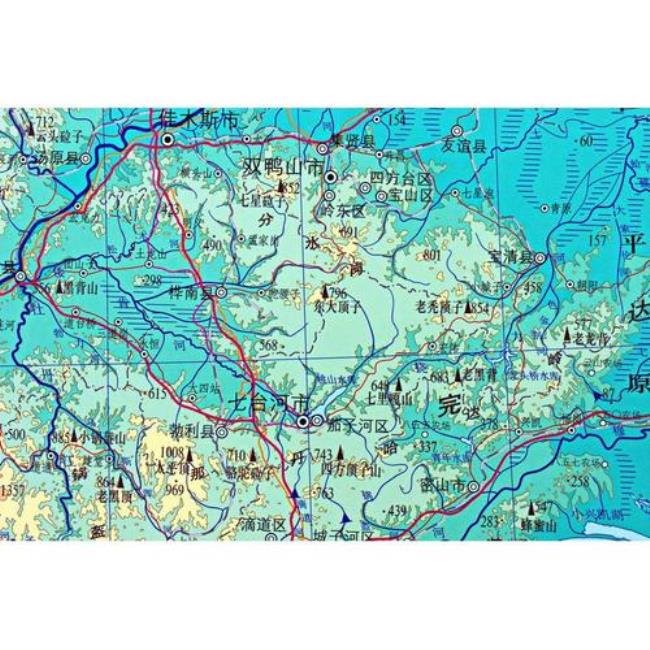 中国地图东三省的山和河