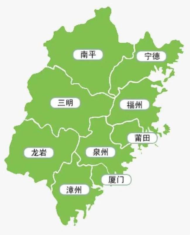 福建在中国地图的那个位置
