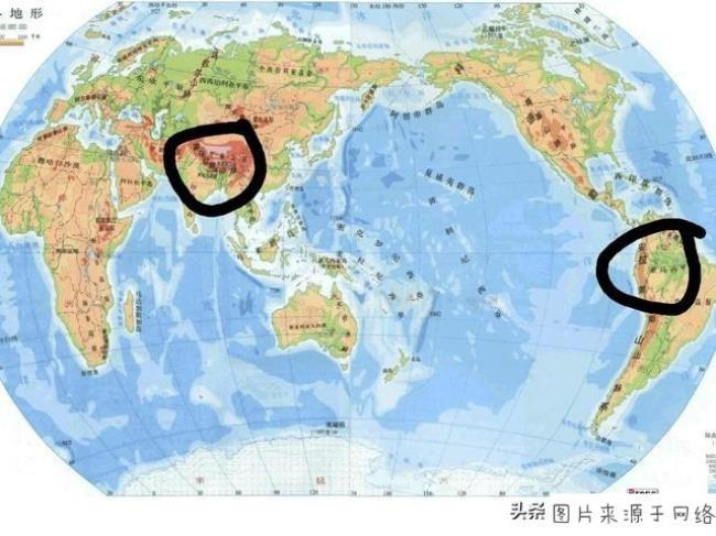 世界高原分布图