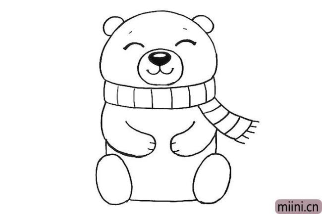 卡通简笔画：北极熊怎么画
