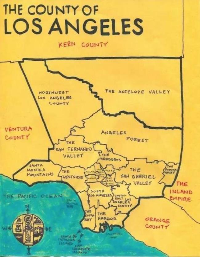 洛杉矶位于哪个区