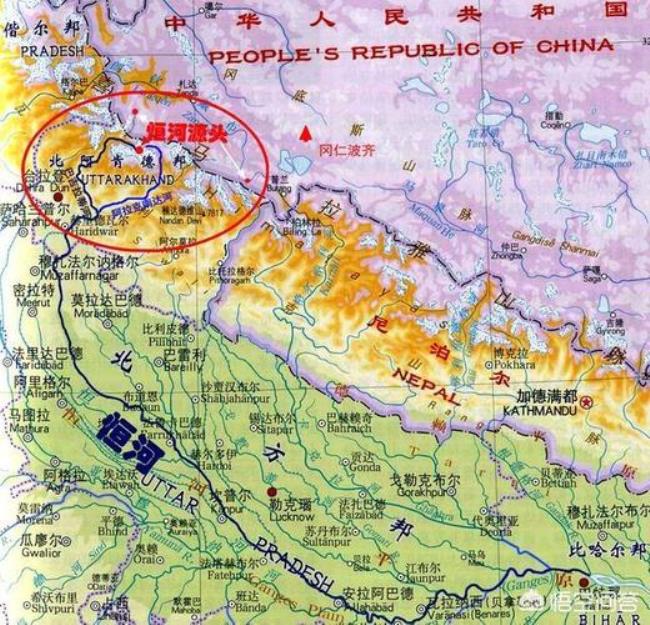 印度恒河地理位置