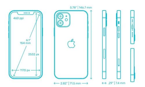 苹果12机身多长厘米