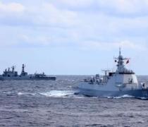 中俄海军战舰强强联合，在太平洋水域展开联合巡逻