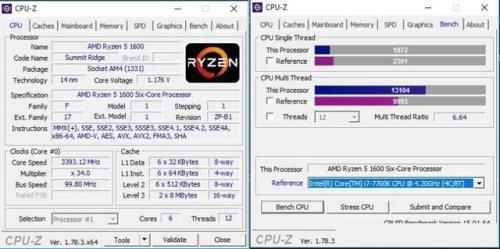 锐龙amdryzen51600相当于英特尔什么级别cpu的性能