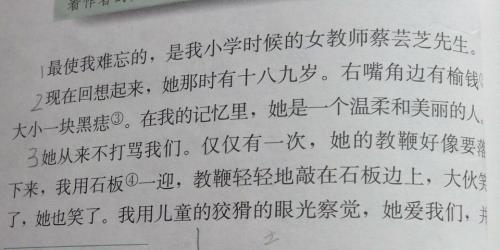 我的老师，魏巍，原文阅读答案，文中的轻轻和好像非常传神的写出了什么,连她写字的姿