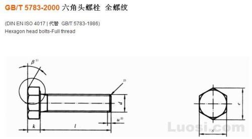 gb5783螺栓标准