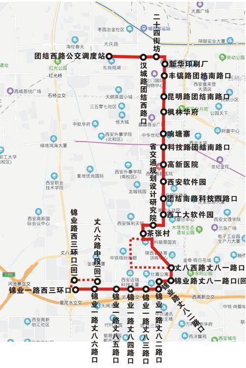 西安K600路公交车的行车线路