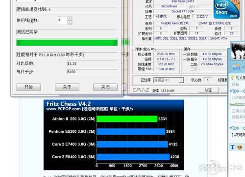 英特尔q45主板可以按志强4核cpu5410吗