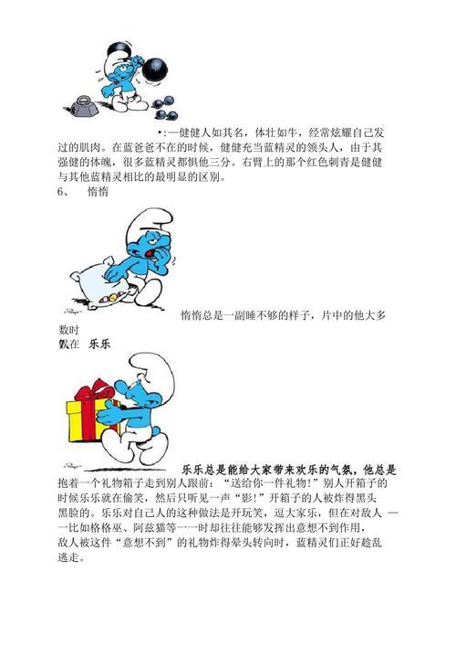 蓝精灵一共有几个他们分别是什么名字