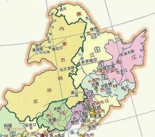 东北三省与俄罗斯交界处地图