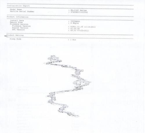 三星3401打印出来纸张横拆印