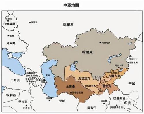 俄罗斯西边接壤国家地图