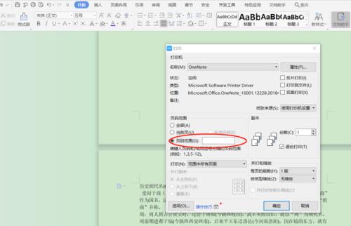 在word里怎么分页打印，在哪里设置