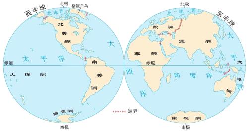 东半球主要有哪些大洲西半球主要有哪些大洲赤道穿过几个大洲跨经度最广的是哪个大洲