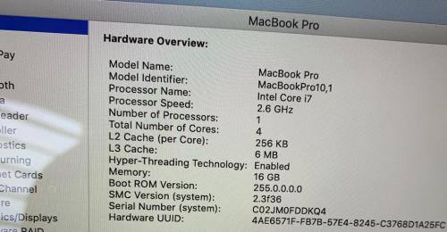 MacBookpro2012版什么配置