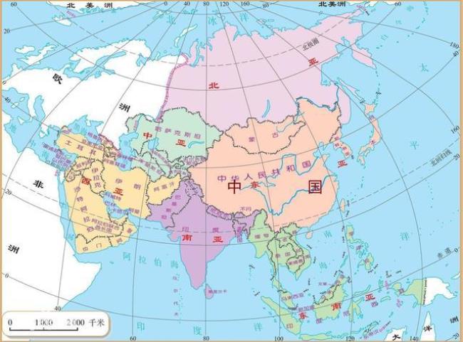 中国的邻国的地理位置