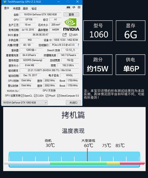 1050ti超频和1060差多少