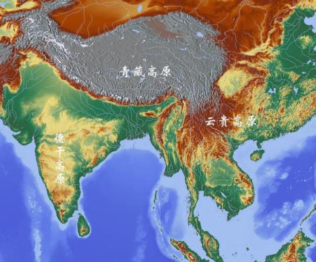 亚洲山脉分布图高清版大图