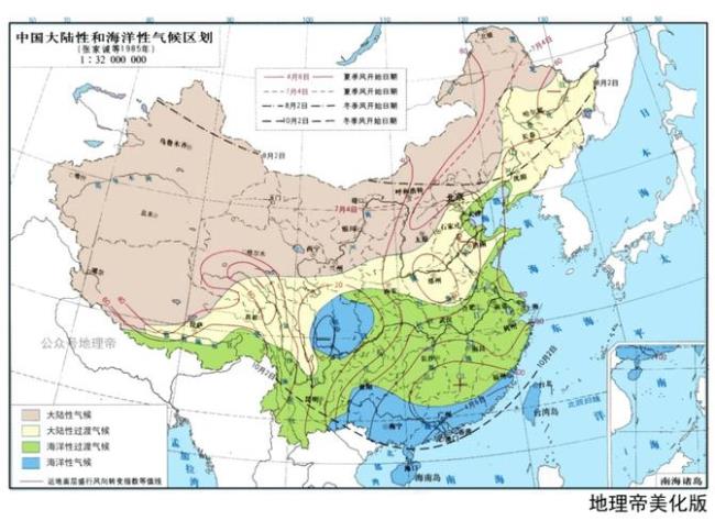 中国省市地图季节地区变化