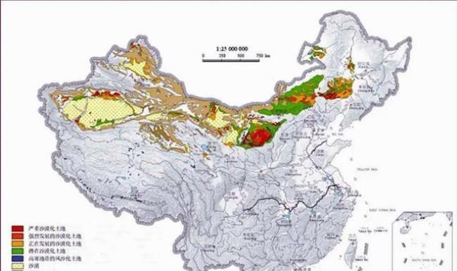 中国4大沙漠地图