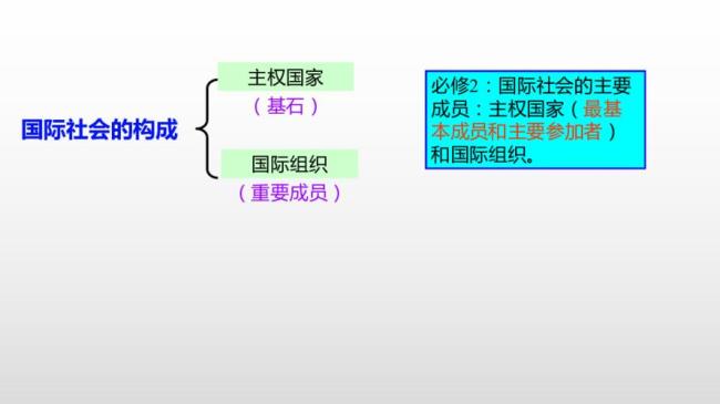 当今国际社会的基石和重要成员