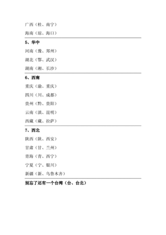 赤道以北的省份