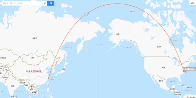 中国到美国的距离是多少公里