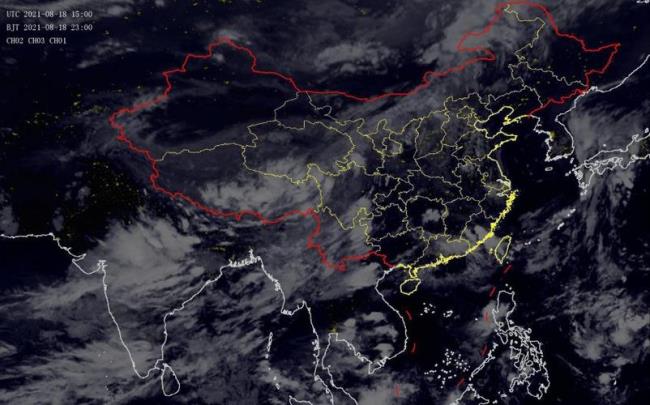 天气预报卫星云图是圆形的吗