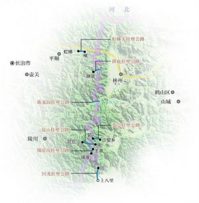 河南太行山地图位置