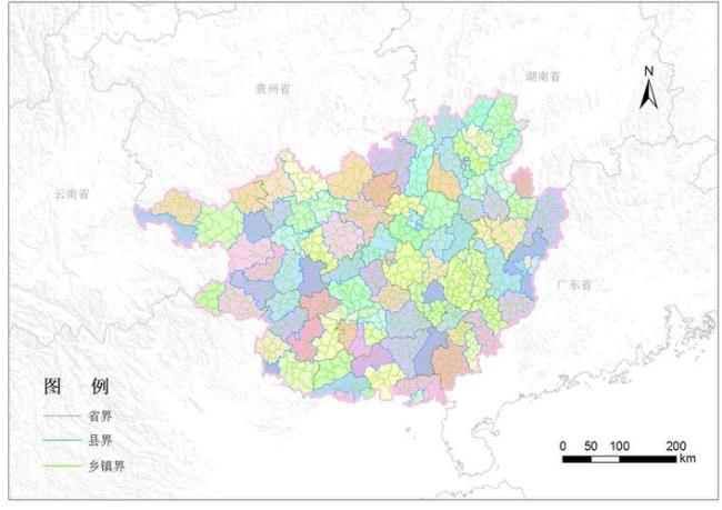 广西行政区划地图