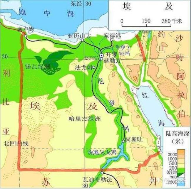 非洲尼罗河地图位置