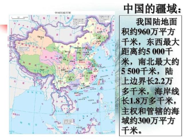 中国34个省级行政区的地图
