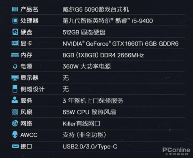 i5 9400f+1660ti要多大电源