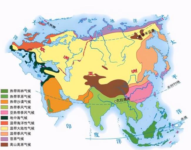 中国位于亚洲什么部