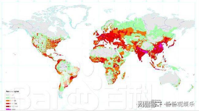 世界不同海拔人口分布