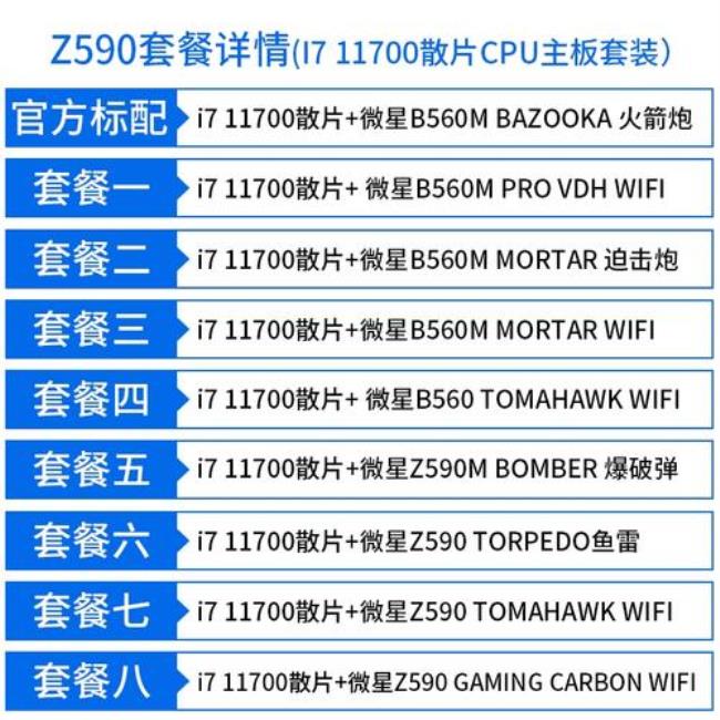 i7 11700f cpu配什么主板